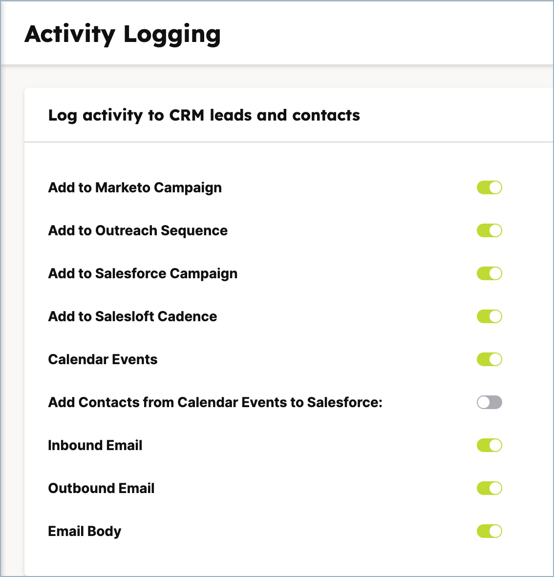 Understanding CRM Activity Logging Help Center