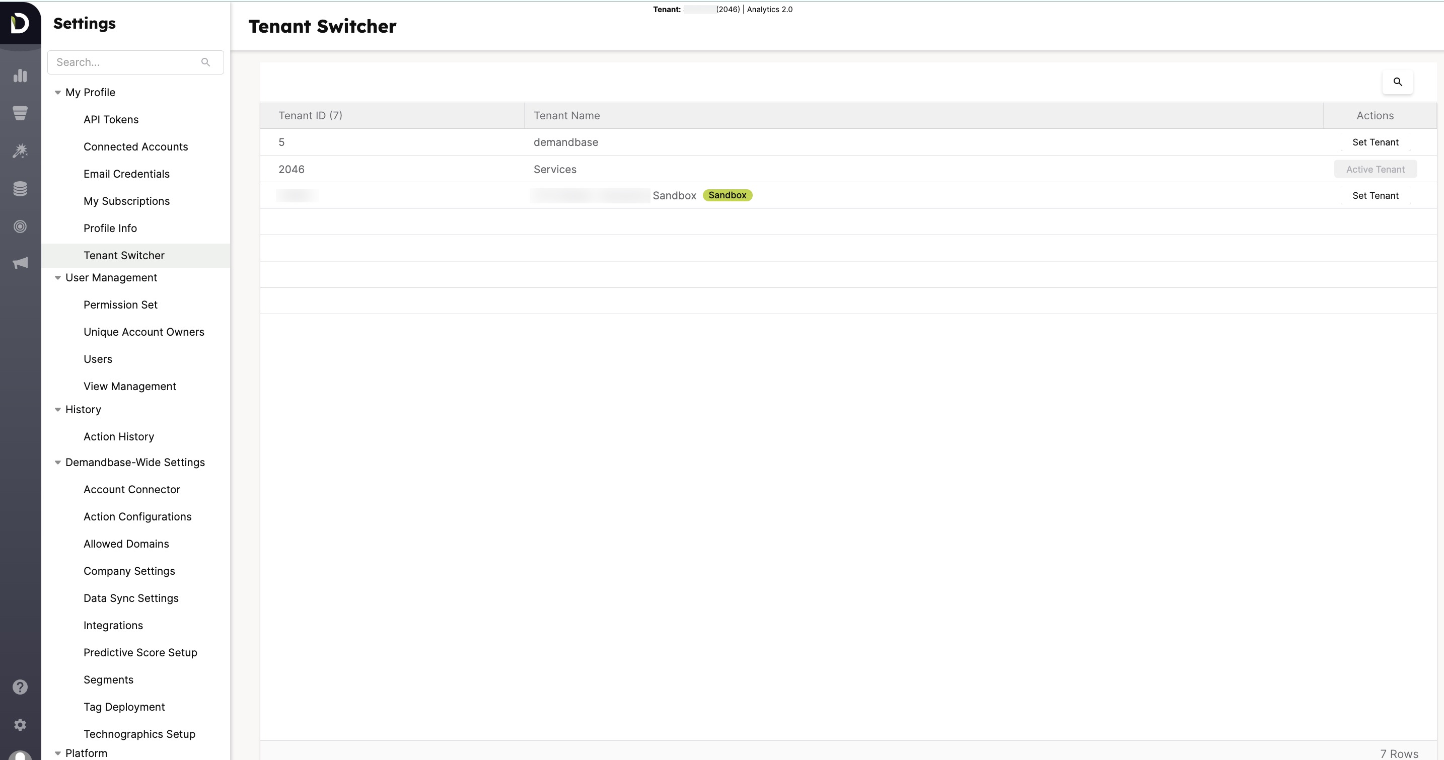 Switch between ABX Sandbox and Production Tenants Help Center